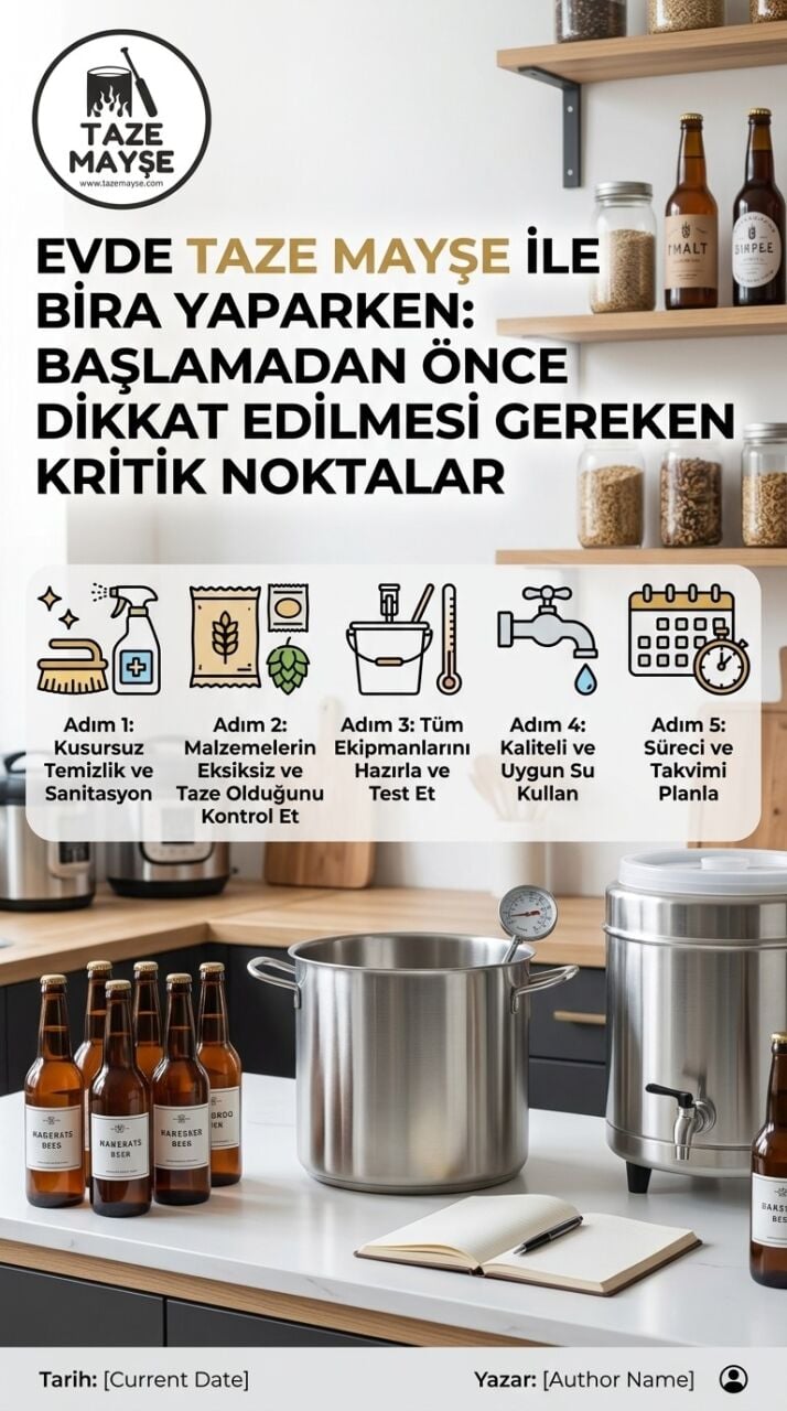 Bira kurmadan önce yapılacaklar listesi